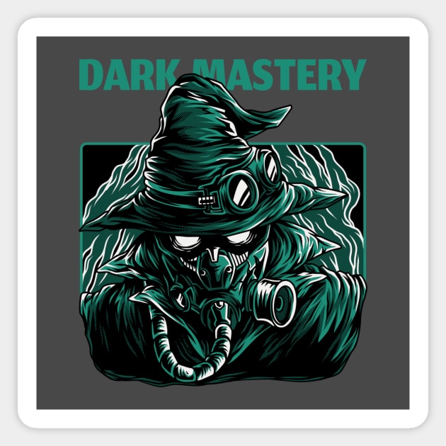Dark Mystery Man Gas Mask Sticker by Tip Top Tee's